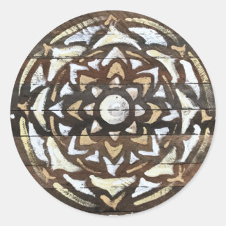 Adesivo Redondo Love Mandala Sticker, Branco