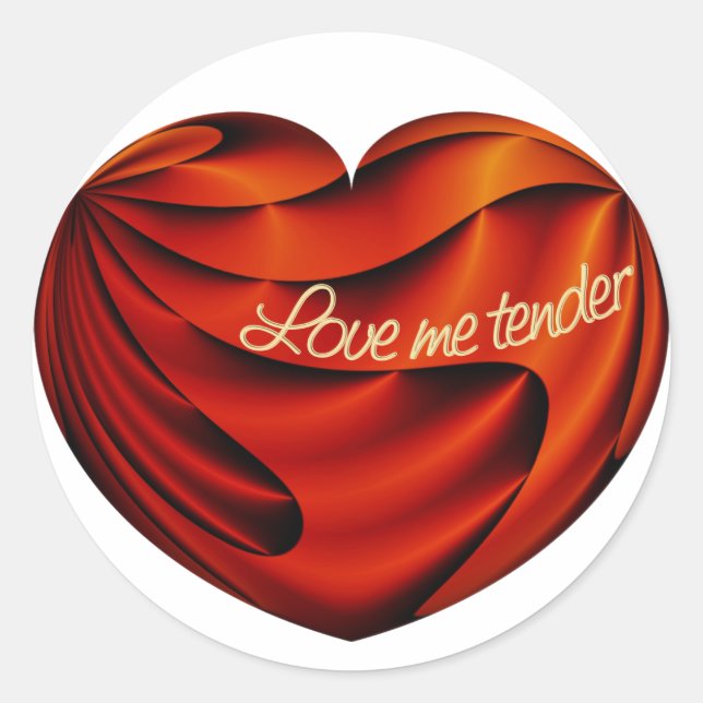 Adesivo Redondo Love Me Tender (Frente)