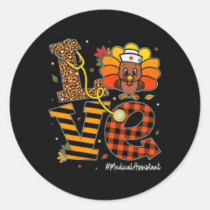 Adesivo Redondo Love Medical Assistant Life Fall Nurse Turquia Tha