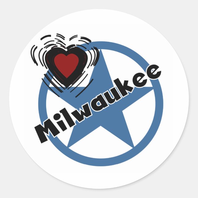 Adesivo Redondo Love Milwaukee (Frente)
