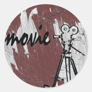 Adesivo Redondo Love Movie - autocolante