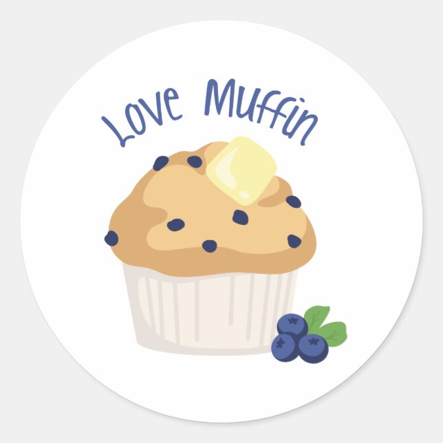Adesivo Redondo Love Muffin (Frente)