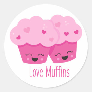 Adesivo Redondo Love Muffins
