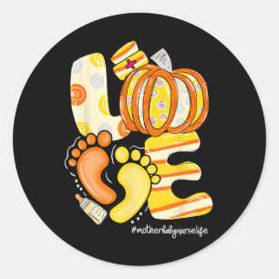 Adesivo Redondo Love Pumpkin Pegprint Mãe Byby Fall Autumn