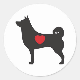 Adesivo Redondo Love Shiba Inu - Sticker
