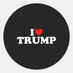 Adesivo Redondo Love Trump - Heart