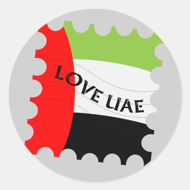 Adesivo Redondo Love UAE Sticker (Frente)