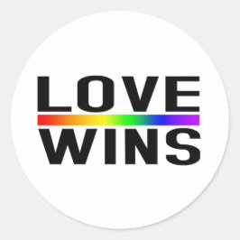 Adesivo Redondo Love Wins - LGBTQ+ Pride
