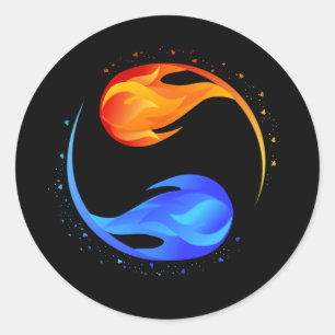 Adesivo Redondo Love-Yin Yang-
