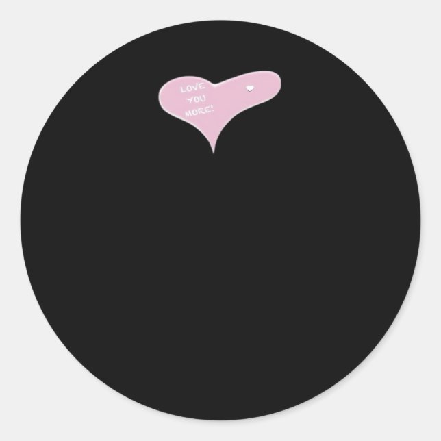 Adesivo Redondo Love You More Blue Modern Look  (Frente)