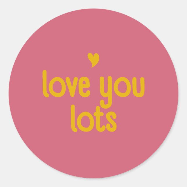 Adesivo Redondo Love You Sticker - Bloom & Stick (Frente)