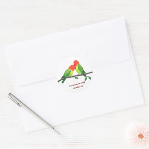 Adesivo Redondo Lovebird Round Sticker