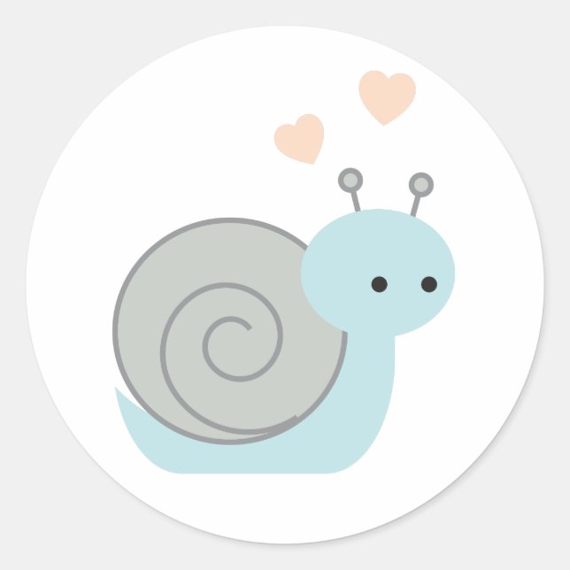 Adesivo Redondo Lovely Snail (Frente)