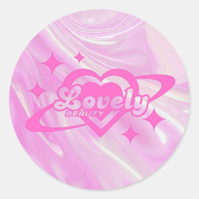 Adesivo Redondo Lovely Sticker (Frente)