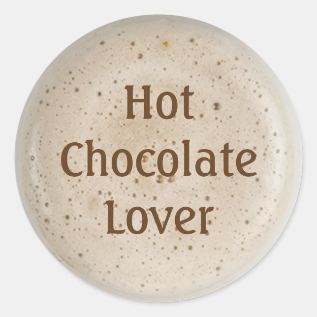 Adesivo Redondo Lover de chocolate quente (Frente)