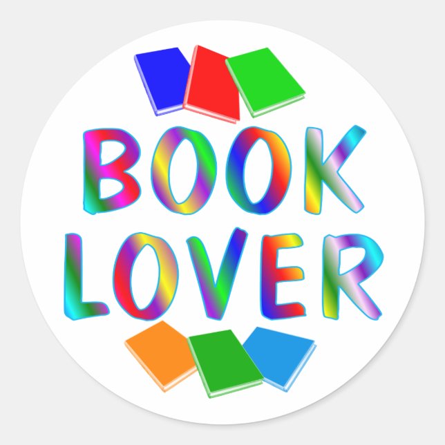 Adesivo Redondo Lover do LIVRO (Frente)