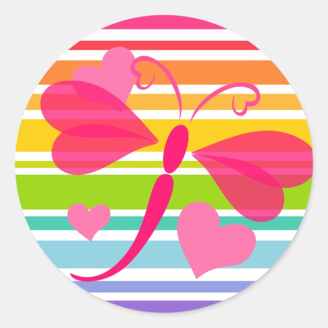 Adesivo Redondo Loverly Dragon Fly (Frente)