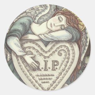 Adesivo Redondo LOVING GUARDIAN ANGEL CEMETERY STICKERS Rnd SHEET