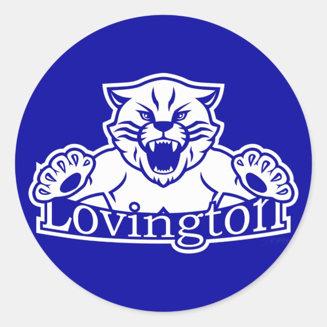 Adesivo Redondo Lovington Wildcats Sticker (Frente)