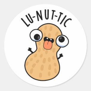 Adesivo Redondo Lu-nut Funny Peanut Puns