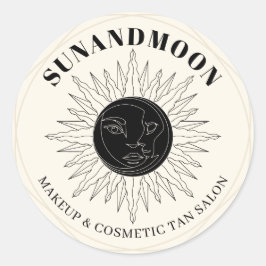 Adesivo Redondo Lua Amarelo Spiritual Solar Energy Healing Sun