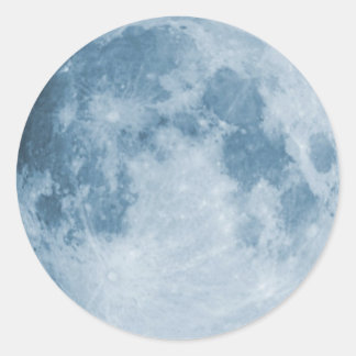 Adesivo Redondo Lua Azul