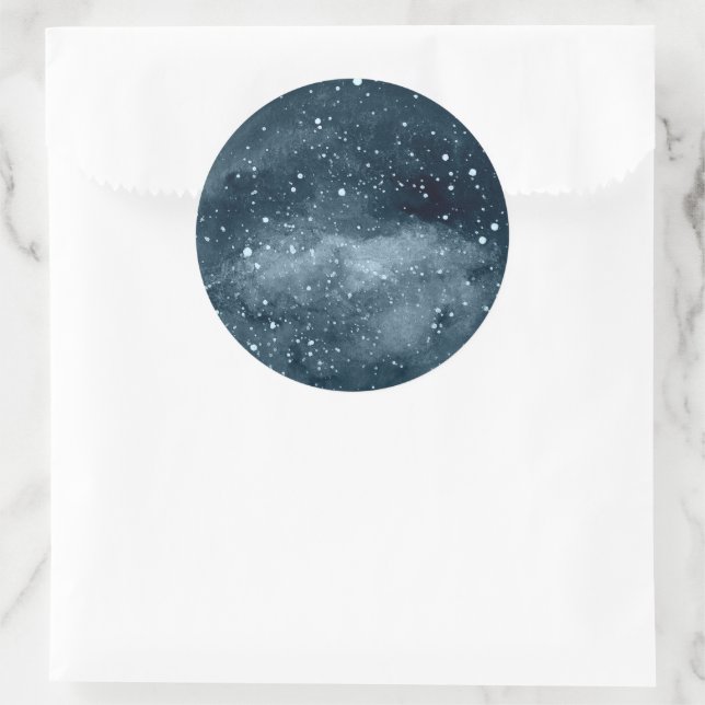Adesivo Redondo Lua Celestial | Vinheta de selagem de envelopes no (Bolsa)