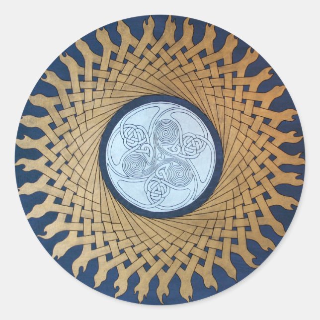 Adesivo Redondo Lua Celta (Frente)