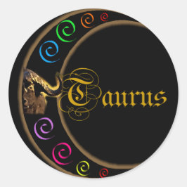 Adesivo Redondo Lua de Celestrial do Taurus