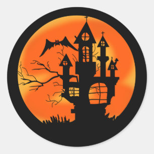 Adesivo Redondo Lua de Halloween
