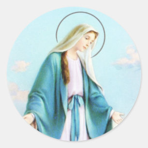 Adesivo Redondo Lua do crescente da Virgem Maria