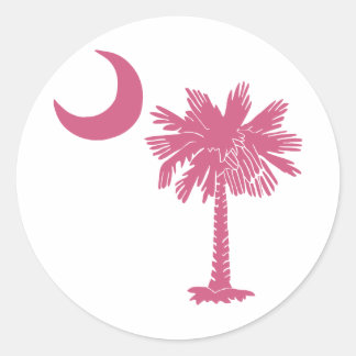 Adesivo Redondo Lua Palmetto Rosa