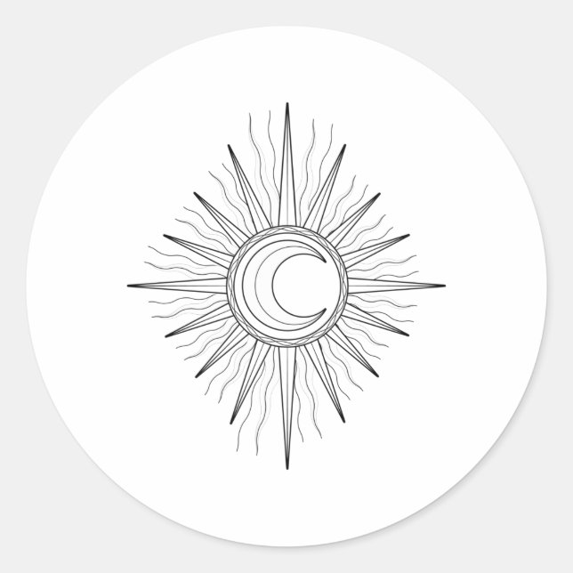 Adesivo Redondo Lua Sol (Frente)