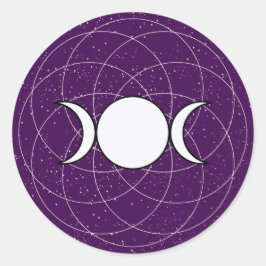 Adesivo Redondo Lua Tripla Deusa