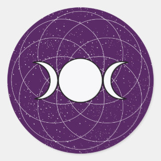 Adesivo Redondo Lua Tripla Deusa