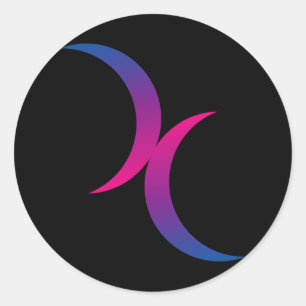 Adesivo Redondo Luas dobro bissexuais