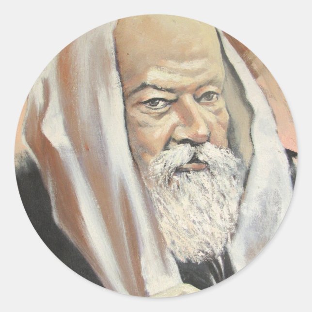 ADESIVO REDONDO LUBAVITCHER REBBE (Frente)