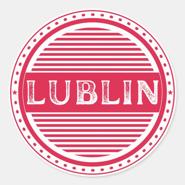 Adesivo Redondo Lublin City Pride Emblem – Polish Identity (Frente)