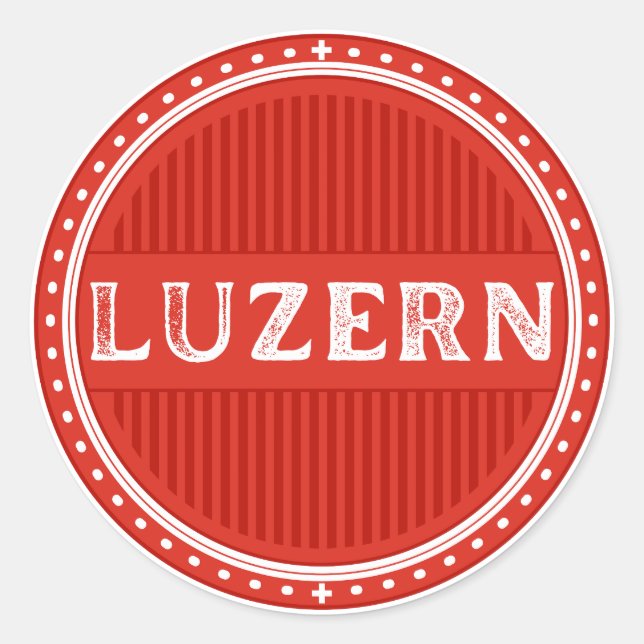 Adesivo Redondo Lucerne City Pride Emblem – Swiss Identity (Frente)
