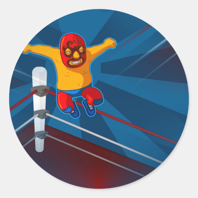 Adesivo Redondo luchador (Frente)