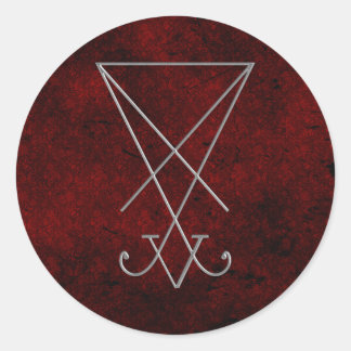 Adesivo Redondo Lucifer Alchemy Sigil Gothic Art