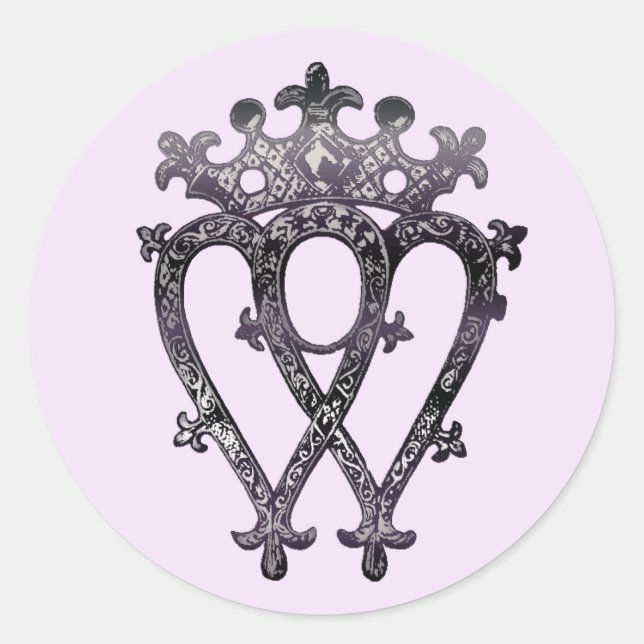Adesivo Redondo Luckenbooth, Scotland Heritage Love Token (Frente)