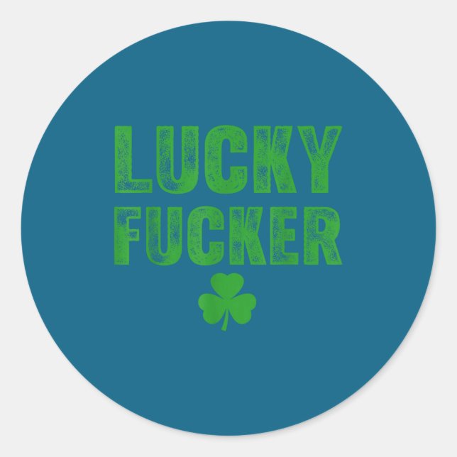 Adesivo Redondo Lucky And Lucky Forer St Patricks Day  (Frente)