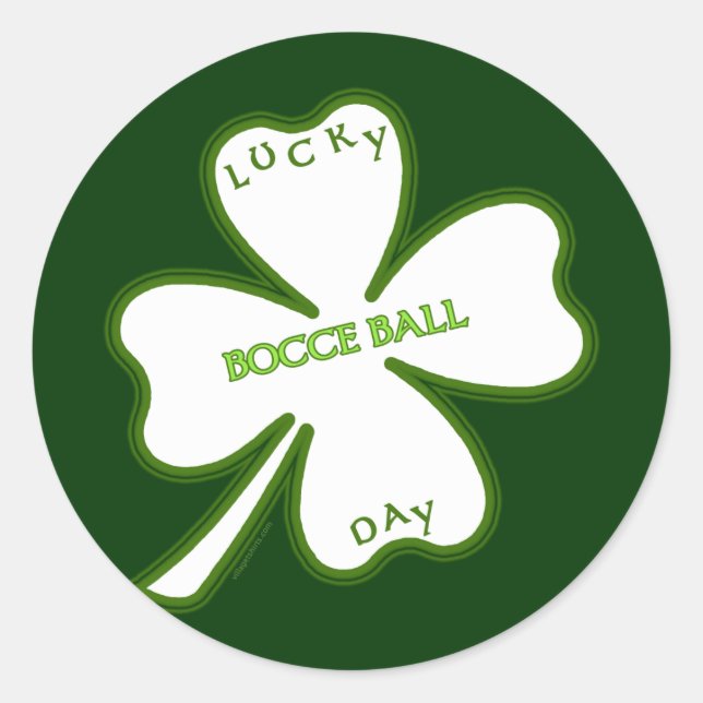 Adesivo Redondo Lucky Bocce Ball (Frente)