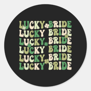 Adesivo Redondo Lucky Bride Groom Correspondente Casais Casamento
