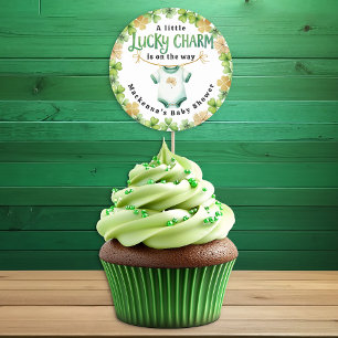 Adesivo Redondo Lucky Charm Irish Chá de fraldas Favor Sticker