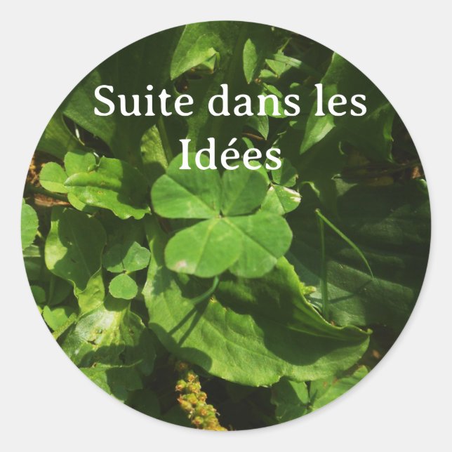 Adesivo Redondo Lucky Charm - Porte-bonheur  (Frente)