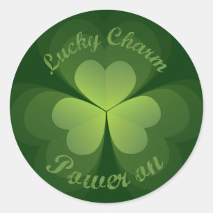Adesivo Redondo Lucky Charm Power On