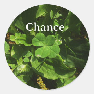 Adesivo Redondo Lucky Charm Sticker - Four Leaf Clover