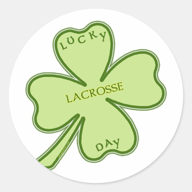 Adesivo Redondo Lucky Day Lacrosse (Frente)